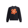 Black Cotton SweatshirtMade from a soft cotton blend, Kenzo’s Sweater features refined Boke Flower embroidery on the chest, the brand’s iconic symbol. The design features raglan sleeves that give a fluid and comfortable fit, while a ribbed crew neck, cuff