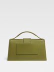 Le Grand Bambino Khaki BagJACQUEMUS Gorgeous brand new, 100% Authentic Jacquemus Le Grand Bambino Khaki Bag. Model: 213BA007-3100-560 Color: Khaki with Gold Hardware Material: Leather Bag with adjustable shoulder strap – Small handle – Removable shoulder