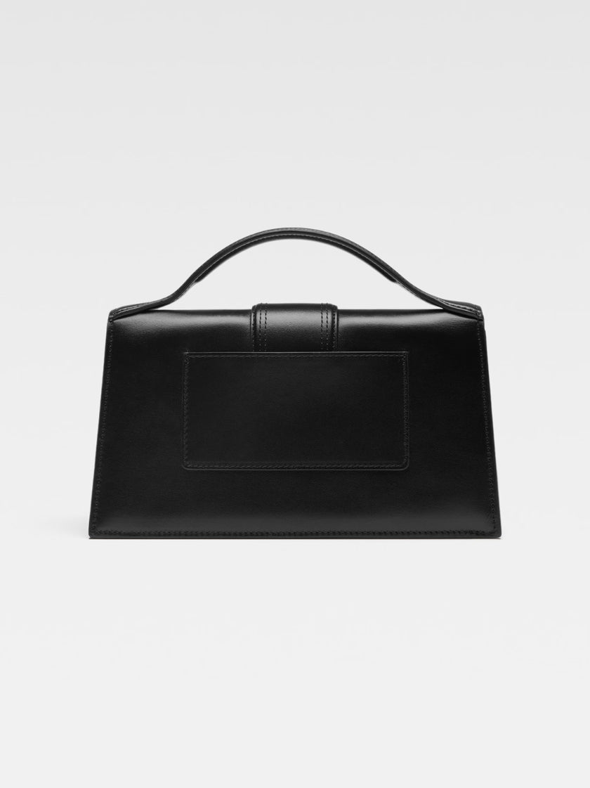 Le Grand Bambino Black BagJACQUEMUS Gorgeous brand new, 100% Authentic Jacquemus Le Grand Bambino Black Bag. Model: 213BA007-3000-99S Color: Black with Silver Hardware Material: Leather Bag with adjustable shoulder strap – Small handle – Removable shoulde