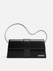 Le Bambino Long Black BagJACQUEMUS Gorgeous brand new, 100% Authentic Jacquemus Le Bambino Long Black Bag Model: 213BA007-3066-390 Color: Black with Gold Hardware – Leather shoulder bag – Magnetic flap closure – Thin, non-adjustable shoulder strap – Insid