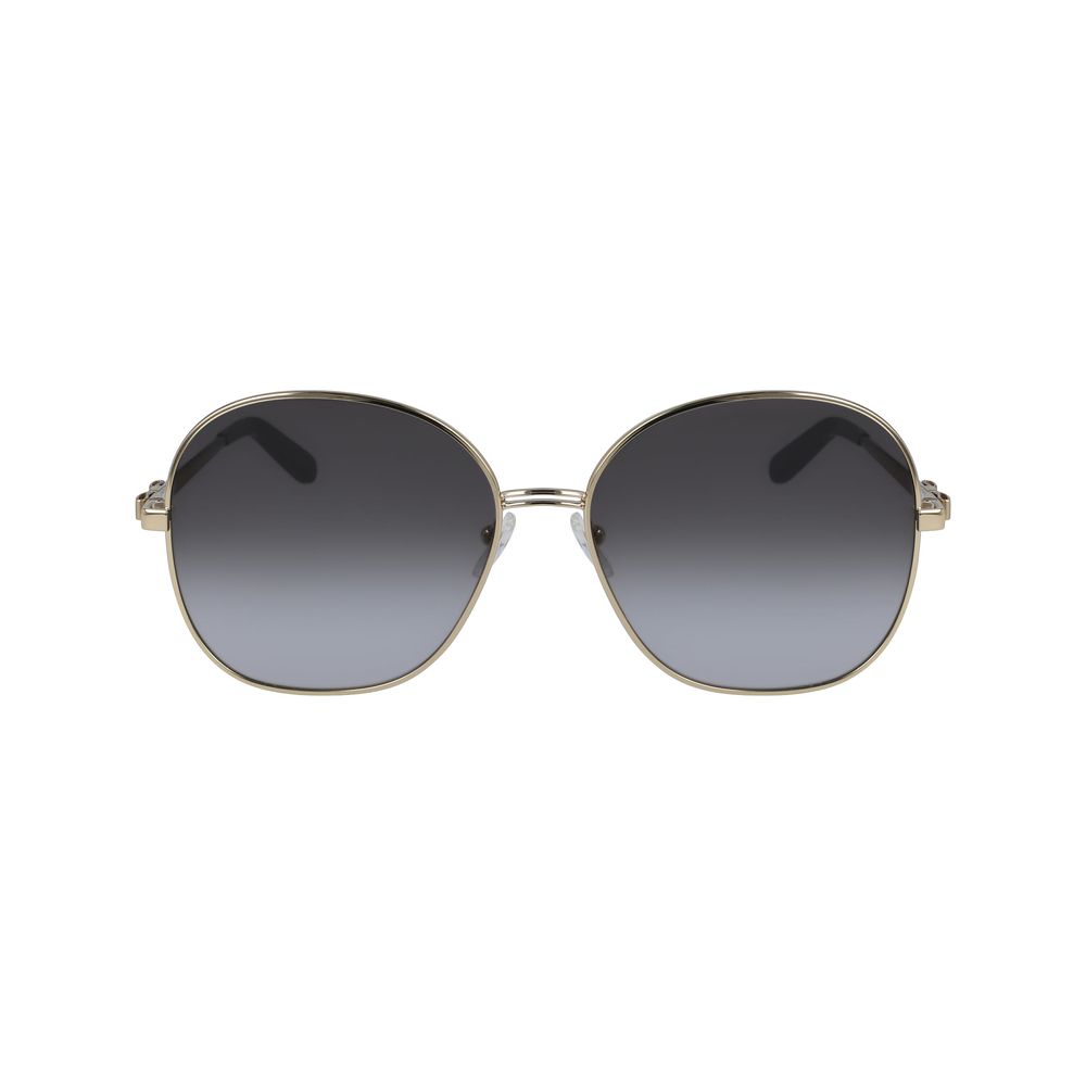 Gold Metal SunglassesSUNGLASSES SALVATORE FERRAGAMO WOMEN SF242S-711 (Lens/Bridge/Temple) 60/16/140 mm.Material: METAL.Colour: Gray Gradient gold.Measures (Lens/Bridge/Temple): 60/16/140mm.Gradient blue.UV filter 2Gold Metal Sunglasses${tagsSalvatore Ferr