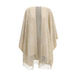 Beige Cashmere CoatCashmere Cape by Gucci, reversible cape design, shawl lapels, frayed hem, iconic all-over contrasting brand logo, oversized fit. Season: AW25 Fit: Regular Composition: 100% Kashmir/capra Hircus MADE IN ITALYBeige Cashmere Coat${tagsGucc