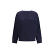 Blue Wool SweatshirtChloé’s Sweater is a luxurious and comfortable garment ideal for a sophisticated and relaxed look. Made from a fine wool and cashmere knit, it features an oversized design that amplifies its softness and snug fit. The crew neck, cuffs