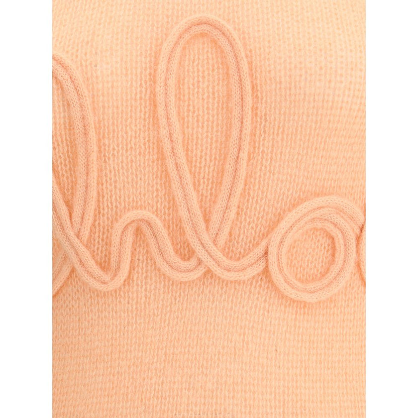 Logo wool SweaterChloé’s Logo wool Sweater is a luxurious piece that combines comfort with recognizable style. It features a classic crew neck and elbow-length sleeves, made from a fine alpaca wool-silk knit that ensures exceptional softness and a smooth