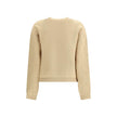 Beige Wool SweatshirtThe Etro Sweater combines comfort and sophistication with a distinctive touch. Crafted with a ribbed crew neck, hem and cuffs, it features a classic structure enhanced by floral embroidery sewn onto the front, which gives the garment