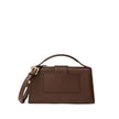 Brown Leather HandbagLe Grand Bambino Brown Leather Bag Jacquemus. Front opening with rigid flap and covered snap button. Single internal pocket, removable shoulder strap, applied back pocket. Composition: 100% Leather Brand Sku: 213BA007- 3100 850Brown L