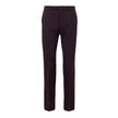 Bordeaux Wool Dress PantsBordeaux Tailored Trousers with Gucci Logo Embroidery. In dark burgundy, opening with hook and covered zip, two side welt pockets, two back pockets. Tone-on-tone embroidered logo above back pocket, straight leg. Composition: 100%