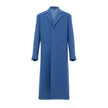 Blue Wool CoatLong Coat in Avio Blue Gucci. Front fastening with covered fabric buttons, two large side welt pockets, classic collar, back vent. Herringbone fabric workmanship. Internal lining Composition: 100% Wool Internal SKU: 25GIU209 Brand SKU: 79707
