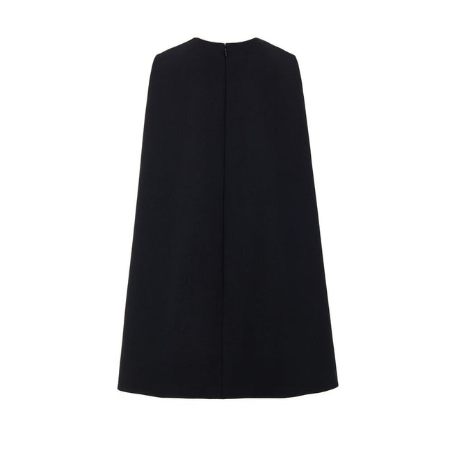 Black Wool Casual DressGucci Short Sleeveless Bell Dress. In black wool, two side welt pockets, hidden zip opening at the back. 60s-inspired model with round neckline and fabric pleat stitching on the sides. Tone-on-tone logo embroidery on the bottom. Com