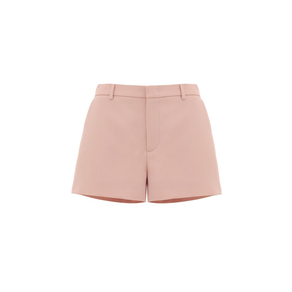 Pink Wool ShortsShorts Shorts in Pink Gucci. Front fastening with hook and covered zip, two side welt pockets and two pockets on the back. Inner lining Composition: 80% Wool, 20% Mohair Internal SKU: 25GIU186 Brand SKU: 792350ZAQQA5035Pink Wool Shorts${ta