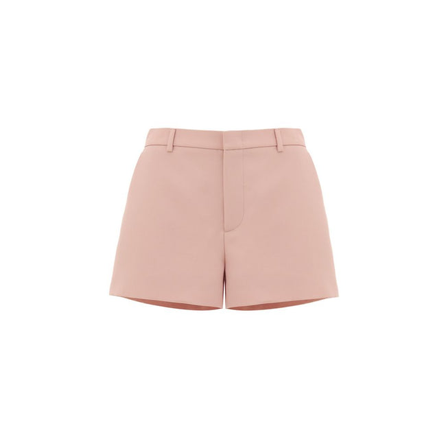 Pink Wool ShortsShorts Shorts in Pink Gucci. Front fastening with hook and covered zip, two side welt pockets and two pockets on the back. Inner lining Composition: 80% Wool, 20% Mohair Internal SKU: 25GIU186 Brand SKU: 792350ZAQQA5035Pink Wool Shorts${ta