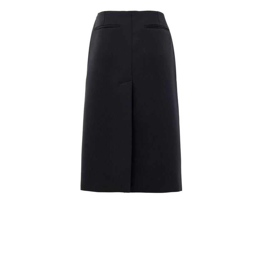 Black Wool Midi SkirtGaucho Skirt in Black Gucci. Side opening with gold hook and hidden zip, two side welt pockets, medium length. Gaucho skirt/pants model with symmetrical front/back slits. Composition: 100% Wool Internal SKU: 25GIU184 Brand SKU: 786416