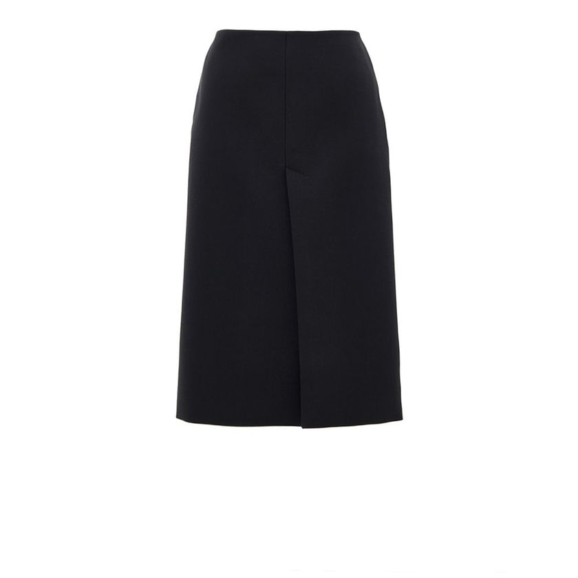 Black Wool Midi SkirtGaucho Skirt in Black Gucci. Side opening with gold hook and hidden zip, two side welt pockets, medium length. Gaucho skirt/pants model with symmetrical front/back slits. Composition: 100% Wool Internal SKU: 25GIU184 Brand SKU: 786416