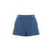 Blue Wool ShortsShorts Mixed Mohair Shorts in Blue Avio Gucci. Opening on the side with hidden zip and metal hook with logo, two side welt pockets, two back pockets, embroidered logo on the back. Inner lining Composition: 50% Wool, 28% Mohair, 22% Polyami