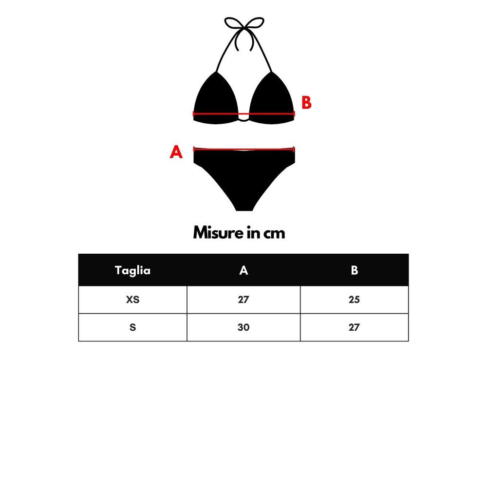 Black Synthetic Bikini with Elastic Band Detail
