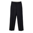 Black Cotton Casual PantsBlack Tailored Trousers in Gucci Technical Fabric. Opening with hook and covered zip, two side welt pockets, two back pockets, straight and wide leg with cropped cut. Composition: 84% Wool, 16% Silk Internal SKU: 25GIU177 Brand SK