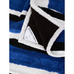 Blue Cotton Beach TowelBottega Veneta Striped Beach Towel. Blue, black and white stripes with contrasting printed logo. Size in cm: 190 x 166 Composition: 100% Cotton Internal SKU: 25GIU104 Brand SKU: 730014V2PQ04055Blue Cotton Beach Towel${tagsBottega Ve