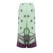 Green Silk Casual PantsGucci Print Silk Palazzo Pants. In aqua green and purple, with contrasting polka dots and flower print. Side zip opening, no button, two side welt pockets, wide leg. Composition: 100% Silk Internal SKU: 25GIU171 Brand SKU: 744909ZAP