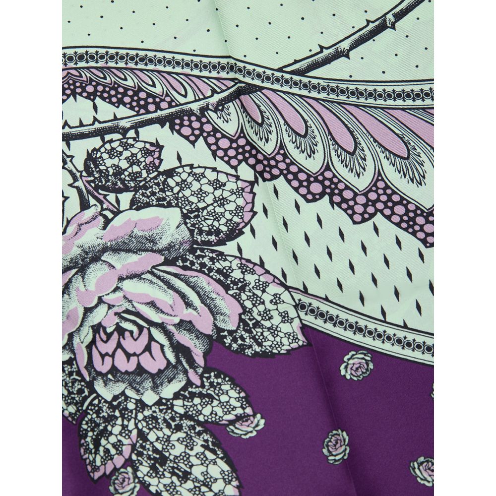 Pantalon décontracté en soie verte