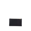 Black Calf Leather Bos Taurus WalletLeather Card Holder by Saint Laurent is a compact and sophisticated accessory designed for those seeking style and functionality in one. The front snap-button closure provides practicality and security, while the embroi