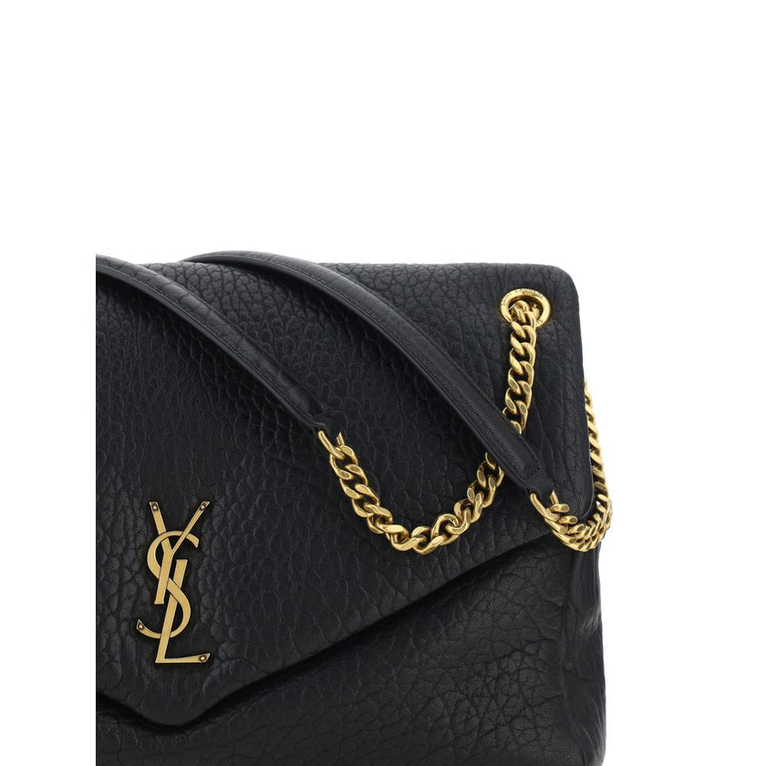 Black Lamb Ovis Aries Aries Shoulder BagThe lambskin Calypso Shoulder Bag by Saint Laurent is an elegant and contemporary accessory. Featuring a magnetic flap closure on the front, it is embellished with a three-dimensional plaque with the brand’s iconic