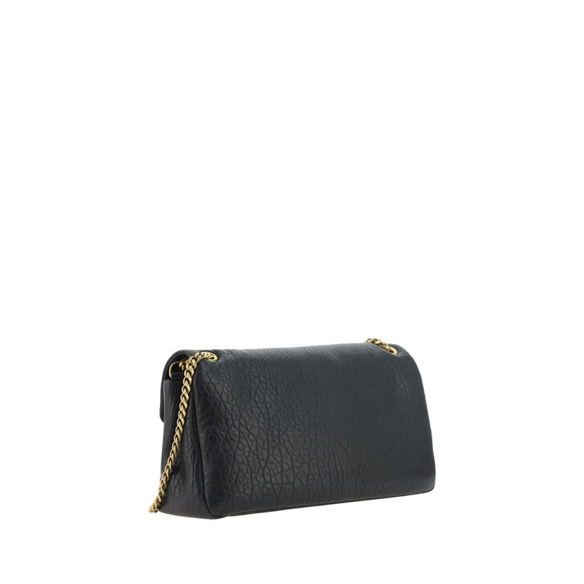 Black Lamb Ovis Aries Aries Shoulder BagSaint Laurent’s Calypso Lambskin Shoulder Bag is an elegant and sophisticated accessory. The grained leather design is enhanced by the iconic YSL logo plaque embossed on the front, while the front closure with magne
