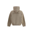 Beige Cotton SweatshirtCotton Hoodie by Balenciaga features a patch pouch pocket on the front and the iconic tone-on-tone embroidered monogram, lending a touch of understated sophistication. Ribbed cuffs and hem ensure a snug and comfortable fit. The vint