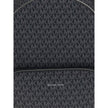 Black Polyester BackpackThe Tanner large Logo Print Backpack by Michael Kors is crafted from logo-printed canvas for a timeless and sophisticated look. The minimalist design is enhanced by two exterior pouch pockets and a zippered front clutch, offering p