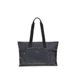 Black Polyester Shoulder BagThe Michael Kors Tanner large Tote Bag is perfect for the stylish and practical traveler. With its reversible design, it offers two looks in one: iconic logo print on one side and solid color on the other. Foldable inside itsel