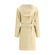 Beige Wool CoatBurberry’s reversible wool robe Coat combines style and practicality in one. On one side it features an elegant solid color, while on the other it sports the iconic Burberry Check pattern. Complete with a hood, it offers a comfortable fit a