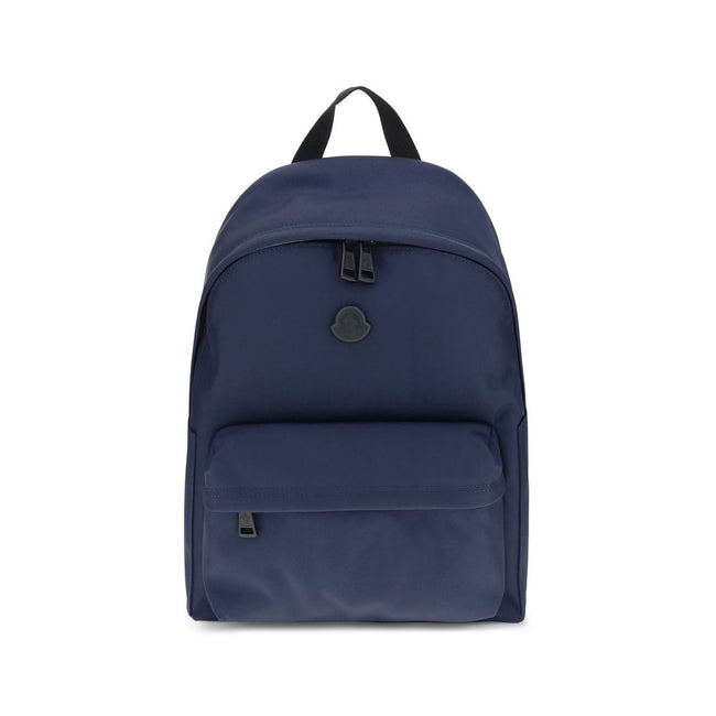 Blue Nylon BackpackMoncler’s New Pierrick Backpack is made of water-repellent nylon, with a lining of the same material for durability and protection from the elements. It features leather trim and a smooth leather handle for a touch of elegance. Adjustab