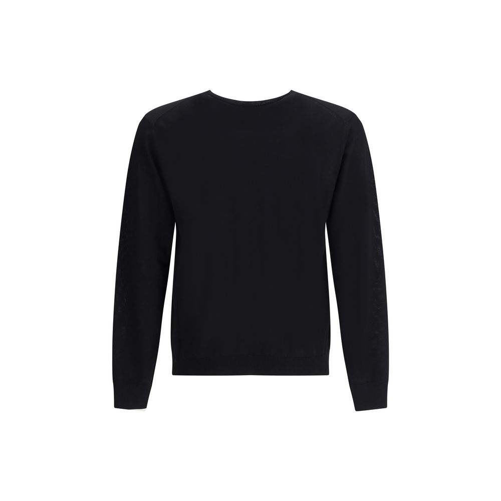 Black Fleece Wool SweatshirtPrada’s Pure Virgin wool Sweater is an essential piece with a refined, contemporary style. Featuring a clean design, it features a contrasting embroidered logo on the chest that adds a distinctive touch. A ribbed crew neck, cuf
