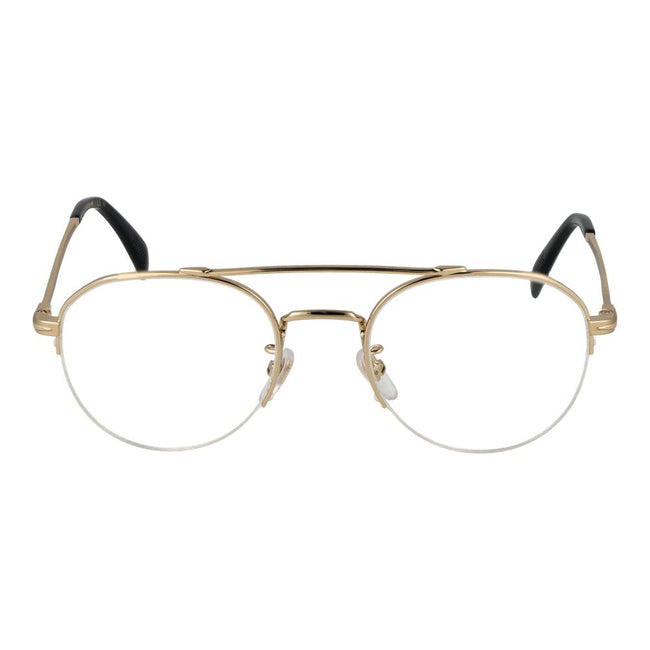 Gold Metal Glasses (Frames)Gender Men Main color Gold Frame color Gold Lenses Color Demo glasses Lenses Material Plastic Lenses Effect No Extra Lenses Height 45 Frame width 135 Filter Category None Protection None Spring hinge No Extra No extra Shipment i