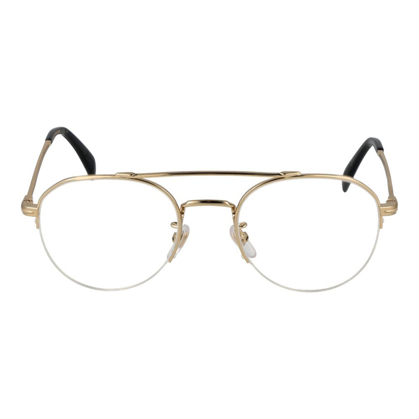 Gold Metal Glasses (Frames)Gender Men Main color Gold Frame color Gold Lenses Color Demo glasses Lenses Material Plastic Lenses Effect No Extra Lenses Height 45 Frame width 135 Filter Category None Protection None Spring hinge No Extra No extra Shipment i