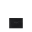Black Calf Leather Bos Taurus WalletCalfskin Card Holder by Saint Laurent, card slots on front and back, iconic brand monogram pressure-stamped on front. Season: AW25 Dimension: 10x10x0.5 Composition: 100% Calf Leather Bos Taurus MADE IN ITALYBlack Calf L
