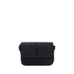 Black Polyamide Shoulder BagShoulder Bag by Saint Laurent, adjustable shoulder strap, front closure with magnetic flap, iconic three-dimensional YSL logo plaque applied to front, welt pocket on back panel, single interior compartment. Season: AW25 Dimensi