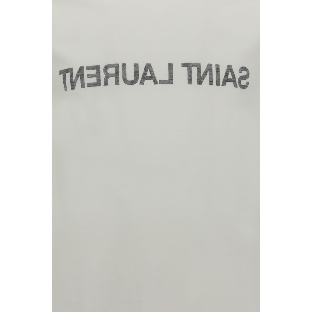 White Cotton T-ShirtCotton T-Shirt by Saint Laurent, ribbed crew neck, iconic brand monogram in contrast on front and back, regular fit. Season: AW25 Composition: 100% Cotton MADE IN ITALYWhite Cotton T-Shirt${tagsSaint LaurentAulae White Cotton T-Shirt S