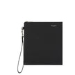 Black Calf Leather Bos Taurus Other AccessoriesCalfskin iPad Holder by Saint Laurent, zipper closure at top, iconic brand monogram on front, removable side strap, internal card slots. Season: AW25 Dimension: 29x29x0.5 Composition: 100% Calf Leather Bos Ta