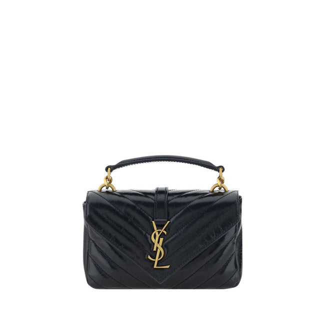 Black Calf Leather Bos Taurus WalletSaint Laurent signature leather Shoulder Bag, an accessory that combines elegance and functionality. The front closure with magnetic flap is enriched by the plaque detail with the iconic embossed YSL logo, a symbol of t