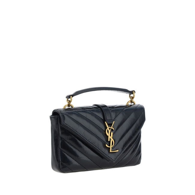 Black Calf Leather Bos Taurus WalletSaint Laurent signature leather Shoulder Bag, an accessory that combines elegance and functionality. The front closure with magnetic flap is enriched by the plaque detail with the iconic embossed YSL logo, a symbol of t