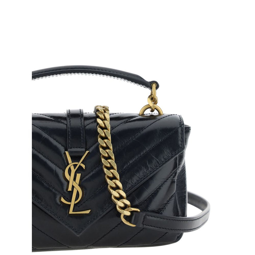 Black Calf Leather Bos Taurus WalletSaint Laurent signature leather Shoulder Bag, an accessory that combines elegance and functionality. The front closure with magnetic flap is enriched by the plaque detail with the iconic embossed YSL logo, a symbol of t
