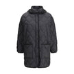 Black Polyester ClothingThe Heritage Down Jacket by Woolrich is a warm and functional garment, ideal for facing the cold weather in style. It features a front snap closure and a practical hood. The two patch pockets on the front offer convenience, while t