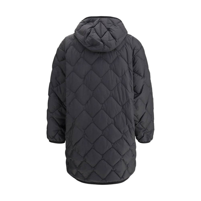Black Polyester ClothingThe Heritage Down Jacket by Woolrich is a warm and functional garment, ideal for facing the cold weather in style. It features a front snap closure and a practical hood. The two patch pockets on the front offer convenience, while t