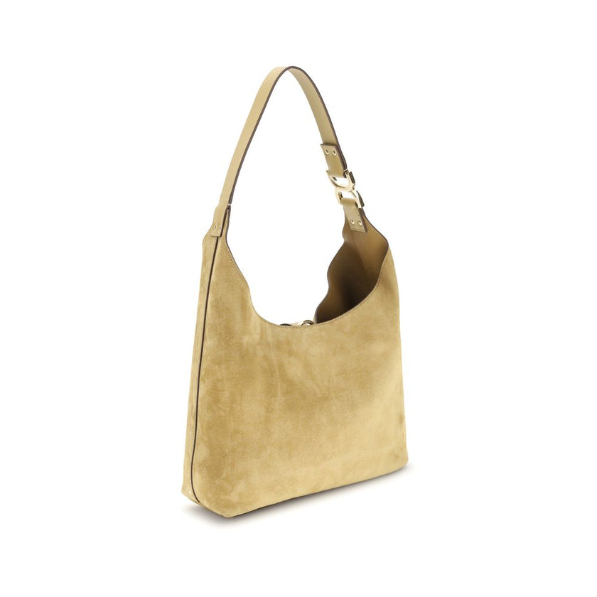 Beige Calf Leather Bos Taurus Shoulder BagChloé’s Marcie Shoulder Bag is an elegant accessory crafted from soft suede calfskin. Featuring an essential and refined design, it features an on-top handle embellished with the iconic golden metallic element. Th