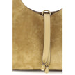 Beige Calf Leather Bos Taurus Shoulder BagChloé’s Marcie Shoulder Bag is an elegant accessory crafted from soft suede calfskin. Featuring an essential and refined design, it features an on-top handle embellished with the iconic golden metallic element. Th
