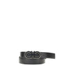 Black Calf Leather Bos Taurus Regular BeltThe Gancini Reversible Belt by Ferragamo is a contemporary reinterpretation of an iconic classic. Featuring a stitched shaft with a casual allure, it offers a reversible construction that enhances its versatility.