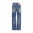 Blue Cotton Straight-Leg JeansPrada’s Straight Jeans combine classic style with distinctive details. With five-pocket styling, they feature a front zip-and-button closure, belt loops at the waist and a logo patch on the back for a touch of contemporary el