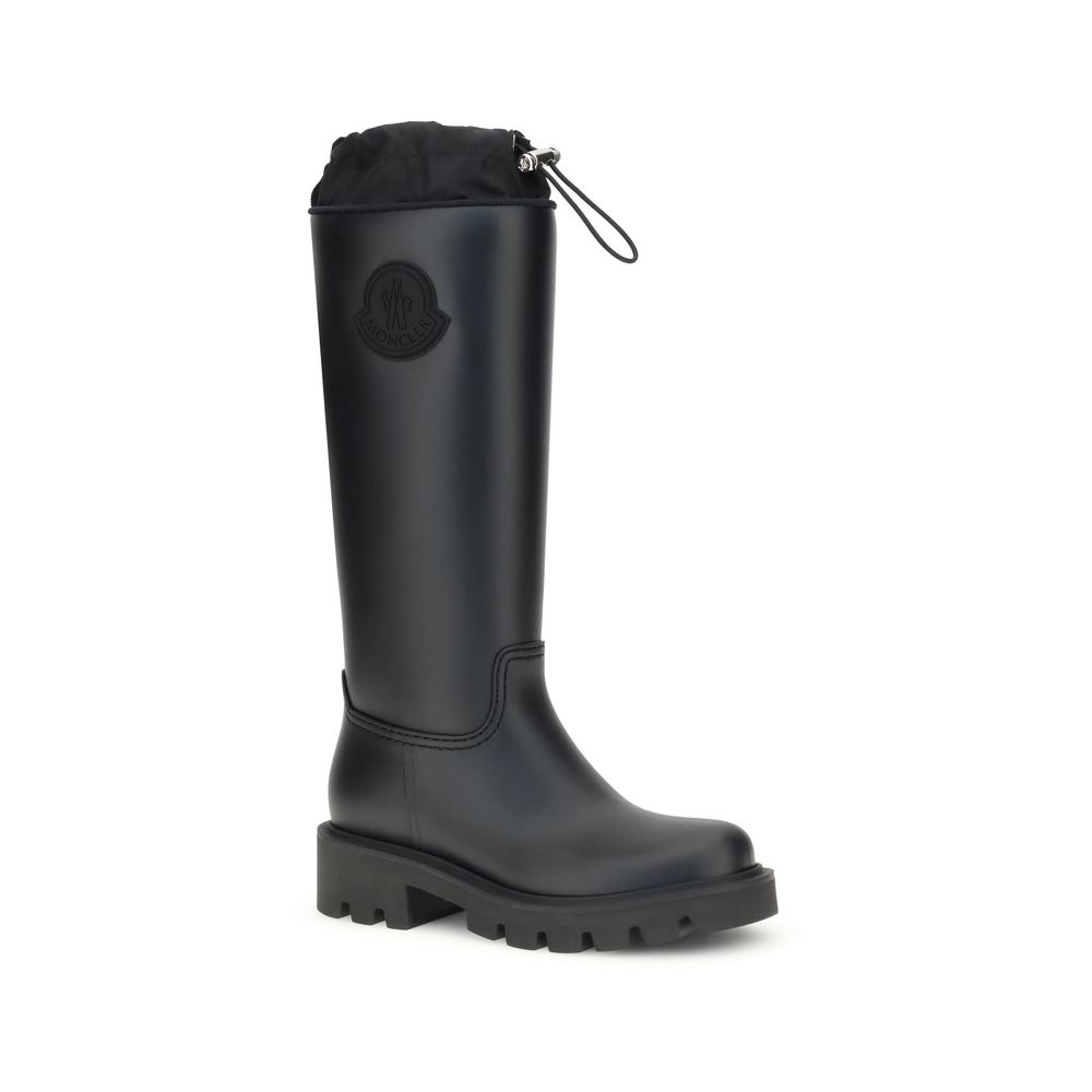 Black Pvc Rain BootsMoncler’s Kickstream High rain Boots offer technical functionality and contemporary style. Made with PVC and waterproof nylon uppers, they are complemented by a fabric footbed for comfort and a TPU welt. The EVA tread provides lightwei