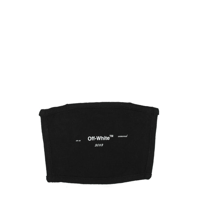 Black Cotton FacemaskDescription: The product with MPN OMRG002E20FAB0021001 and code F59780 cotton in black is a masks designed by Off-White. It has features like front logo. Additional Info: Style: Casual Materials: Cotton Measurements: 10.5×14.5 cm Comp