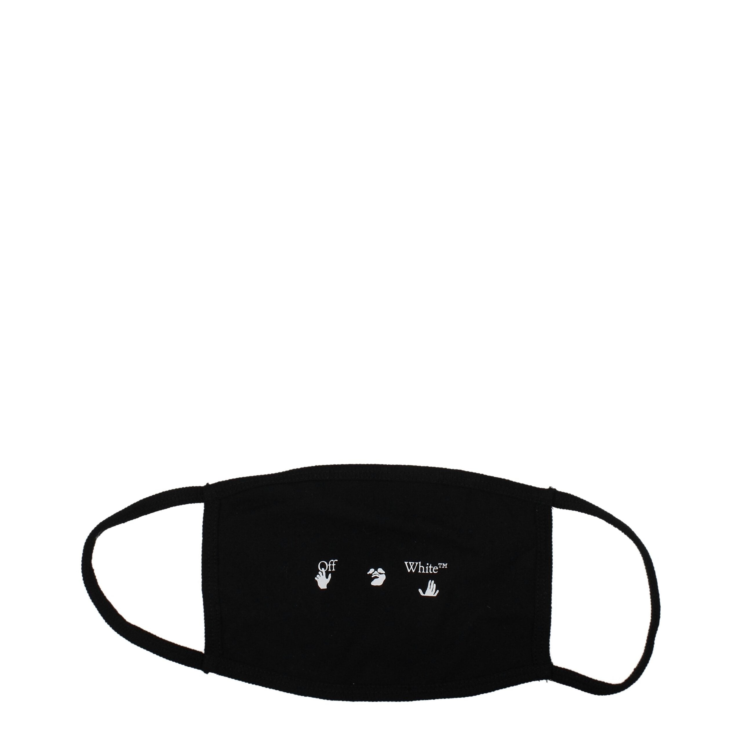Black Cotton FacemaskDescription: The product with MPN OMRG001R21JER0011001 and code F64433 cotton in black is a masks designed by Off-White. It has features like front logo. Additional Info: Style: Casual Materials: Cotton Composition: 100% cotton MPN: O